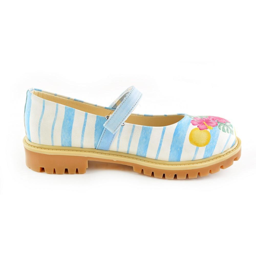 Flamingo and Flowers Ballerinas Shoes KTB105 (1421186105440)