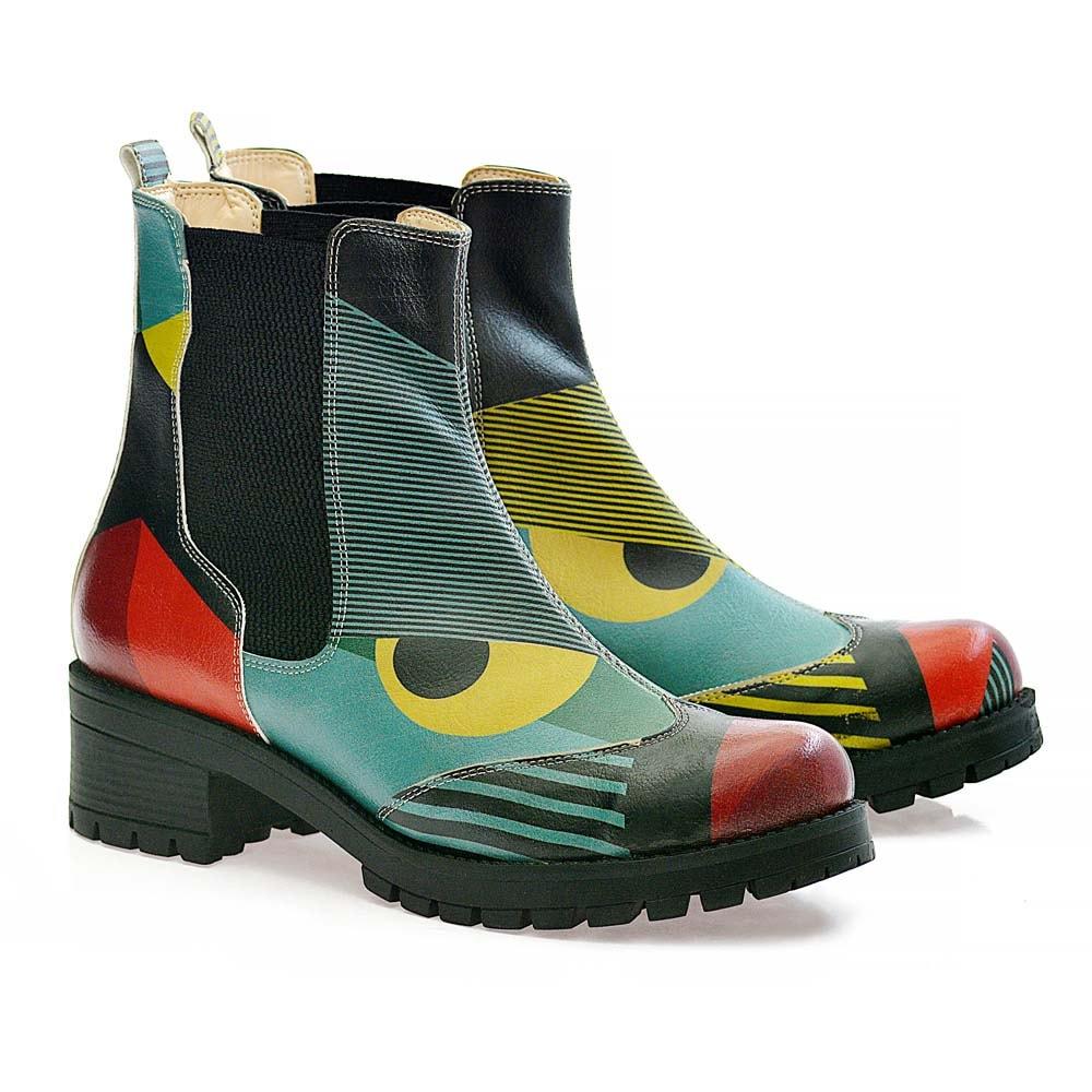 Pattern Short Boots LAS101 (506268450848)