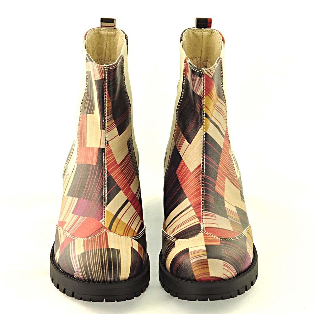 Pattern Short Boots LAS102 (506268516384)