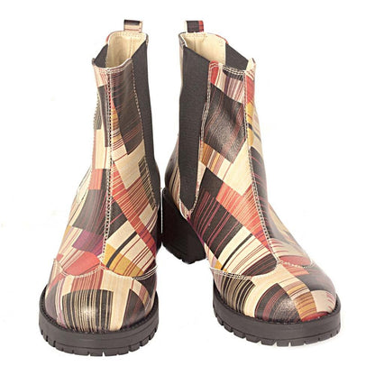 Pattern Short Boots LAS102 (506268516384)