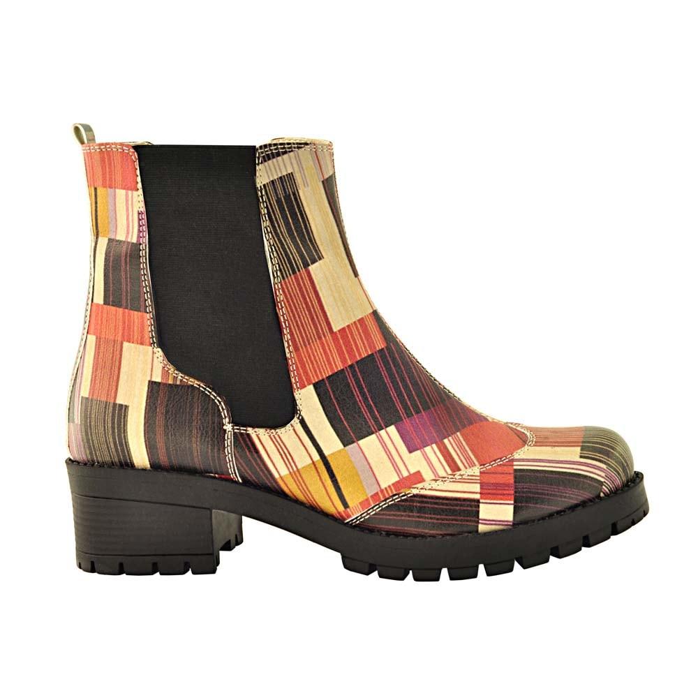 Pattern Short Boots LAS102 (506268516384)