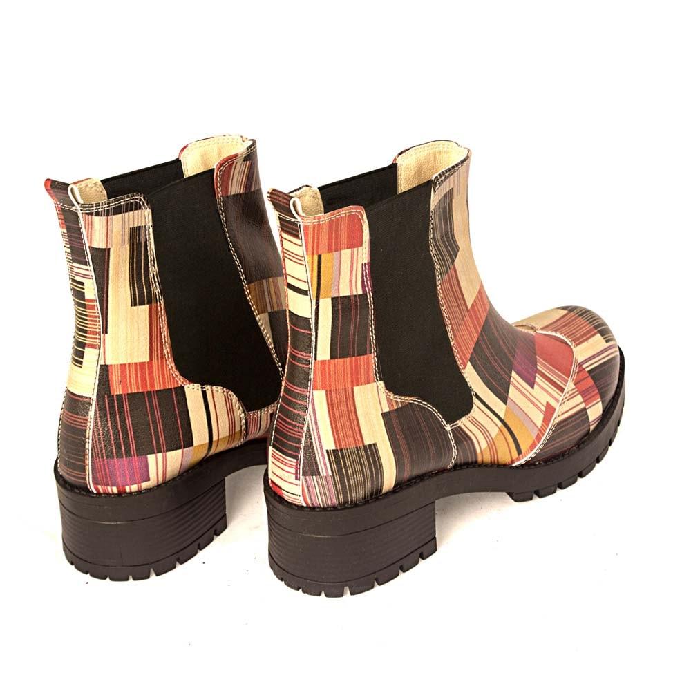 Pattern Short Boots LAS102 (506268516384)