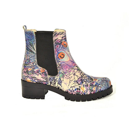 Paint Pattern Short Boots LAS105 (1421187547232)