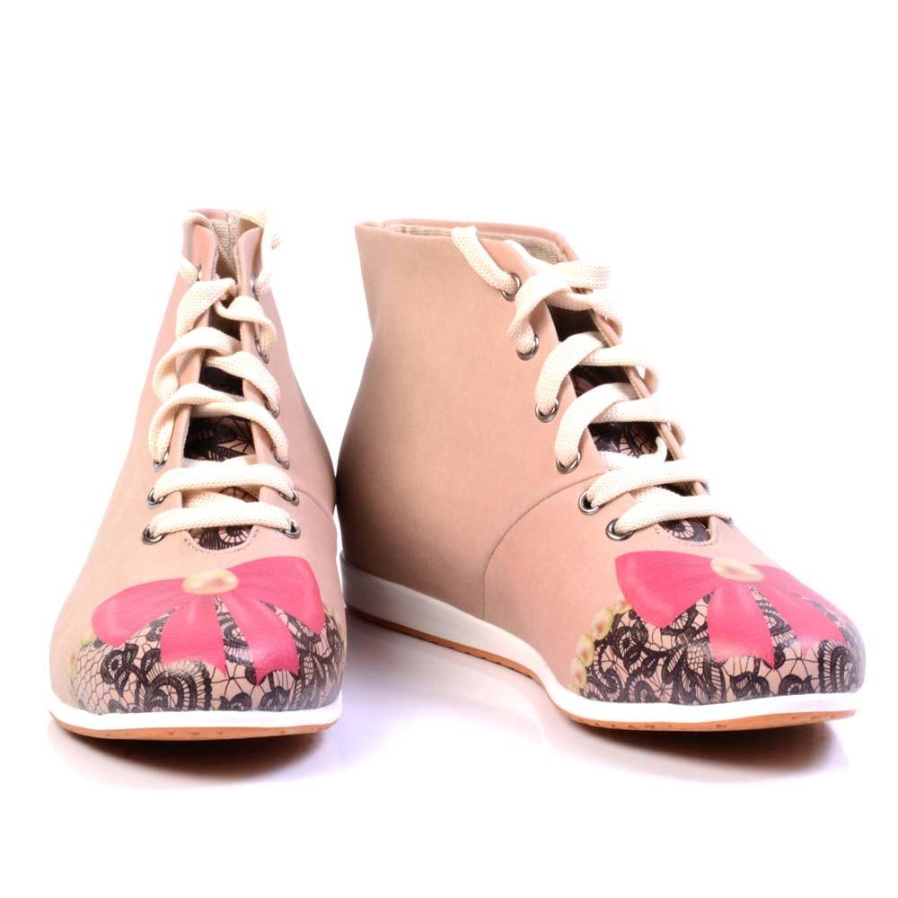 Pink Ribbon Short Boots LND1128 (506268811296)