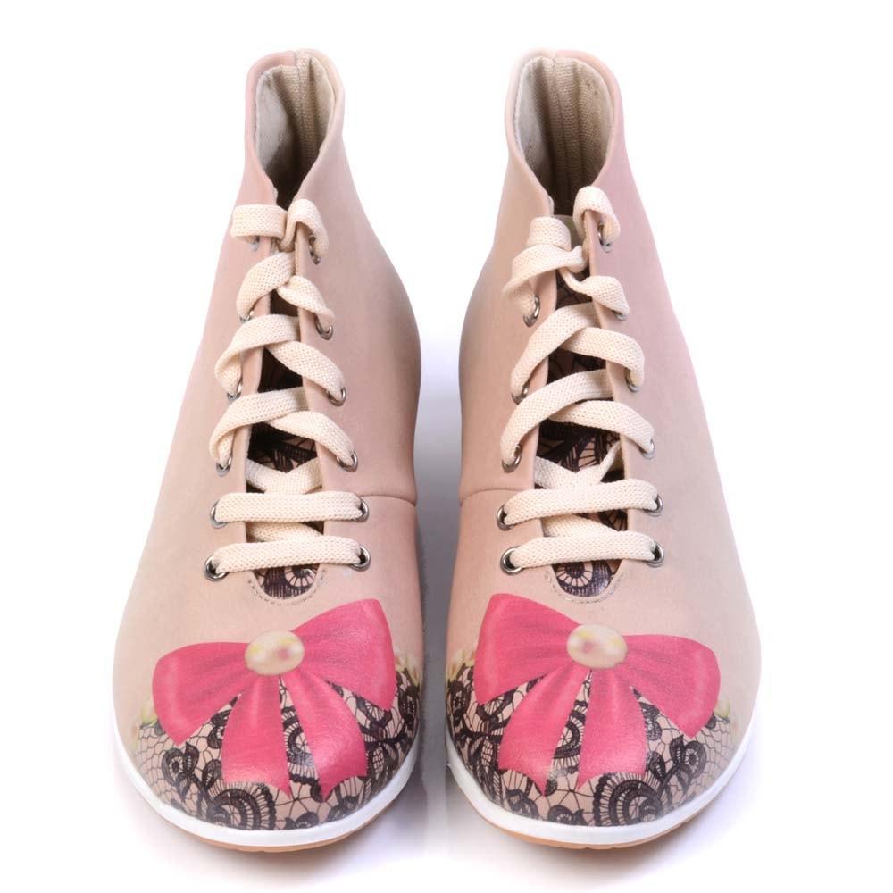 Pink Ribbon Short Boots LND1128 (506268811296)