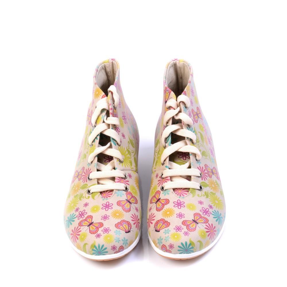 Flowers Short Boots LND1131 (1421191381088)