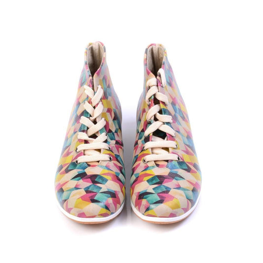 Colorful Pattern Short Boots LND1139 (1421192233056)