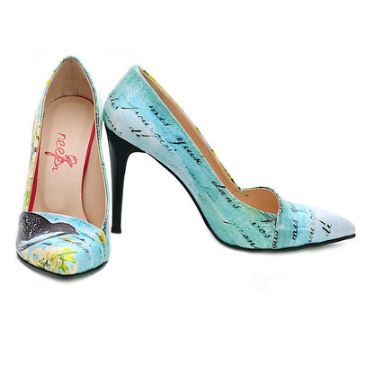 Flowers Heel Shoes NBS202 (770204205152)