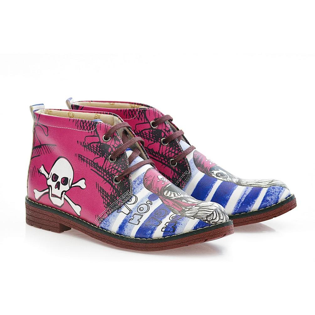 Pirate Owl Ankle Boots NHP103 (770209579104)