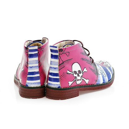 Pirate Owl Ankle Boots NHP103 (770209579104)