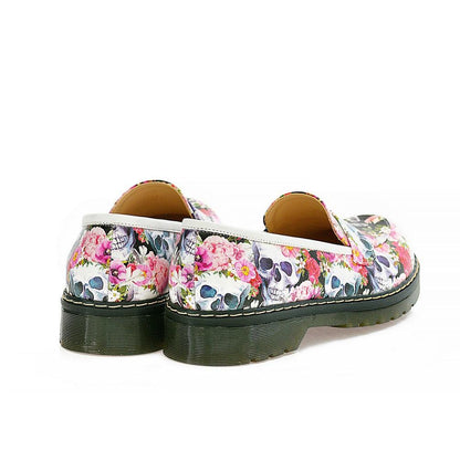 Skull and Flowers Oxford Shoes NMOX101 (770212757600)
