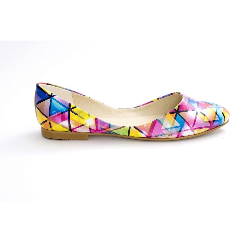 Colored Triangles Ballerinas Shoes NSS360 (770221899872)