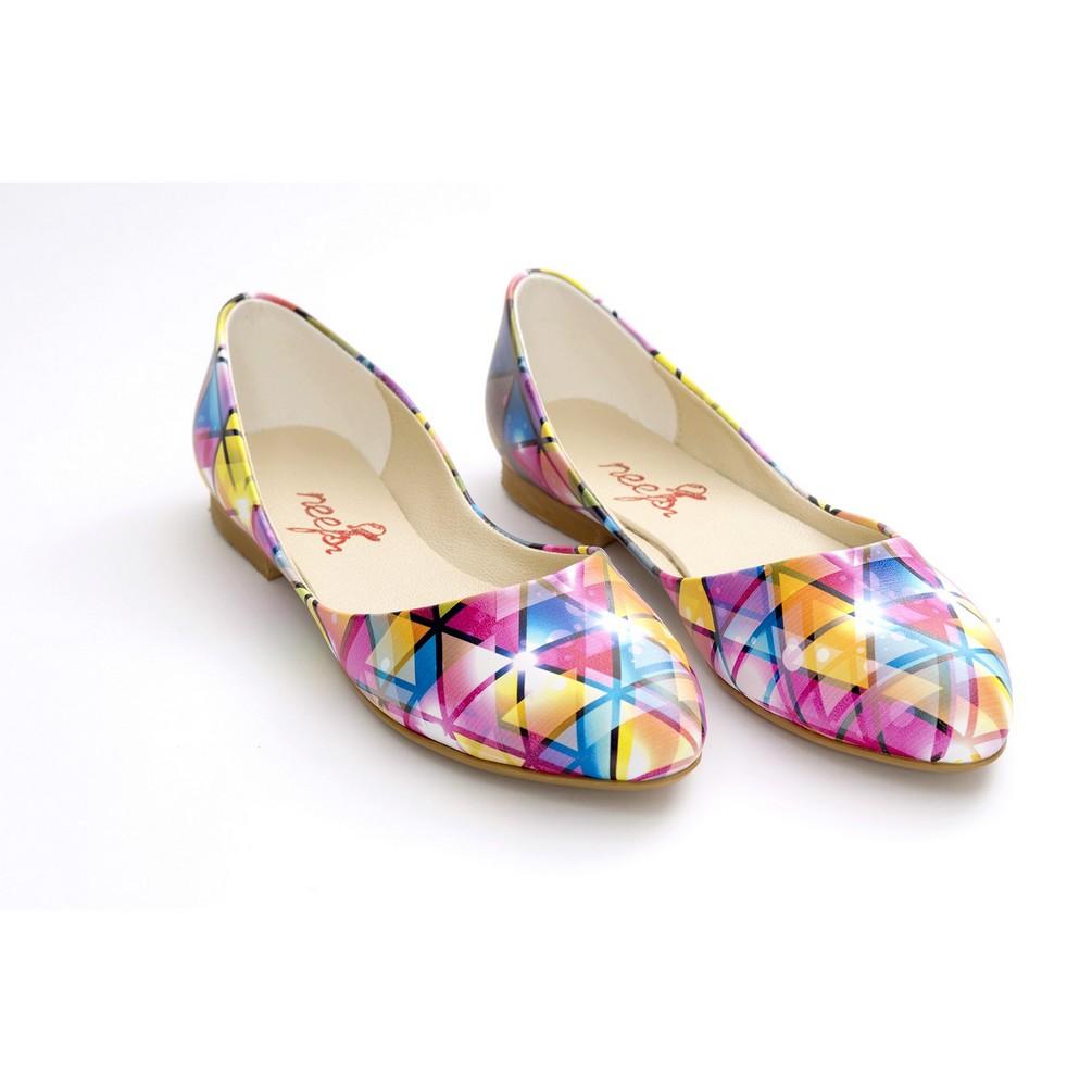 Colored Triangles Ballerinas Shoes NSS360 (770221899872)