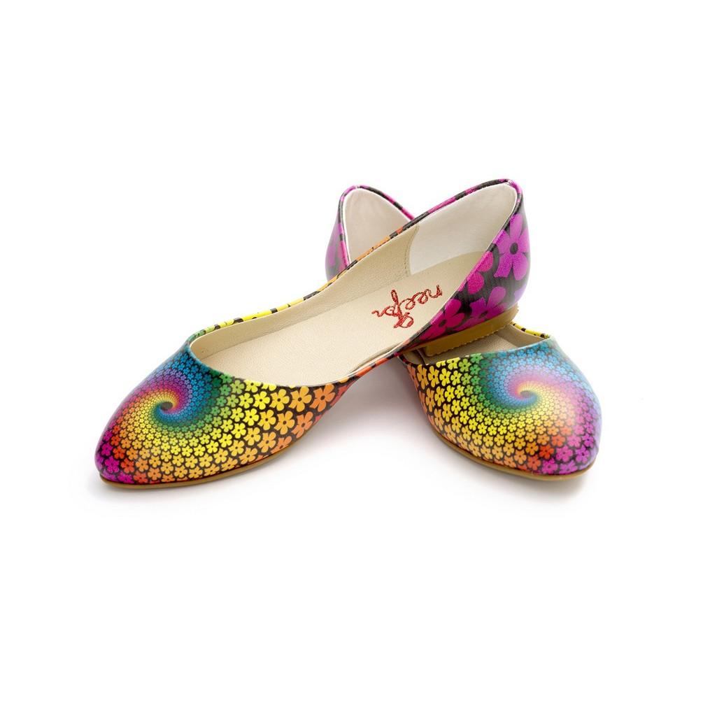 Colored Flowers Ballerinas Shoes NSS361 (770221965408)