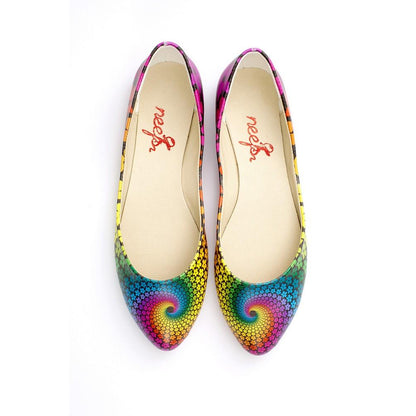 Colored Flowers Ballerinas Shoes NSS361 (770221965408)