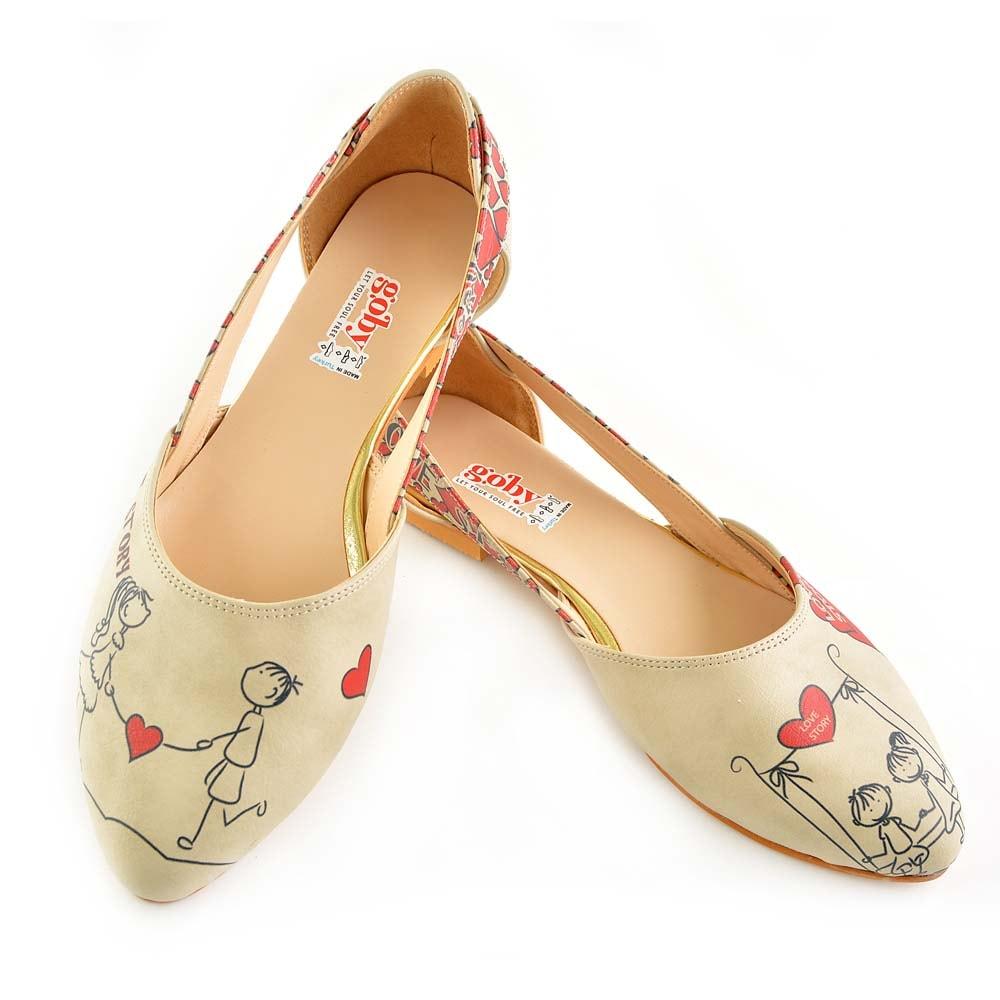 Couple in Love Ballerinas Shoes OMR7002 (506269958176)