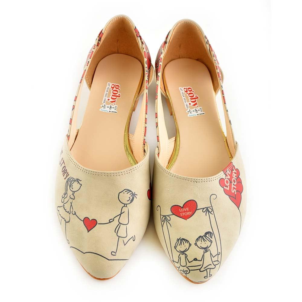 Couple in Love Ballerinas Shoes OMR7002 (506269958176)