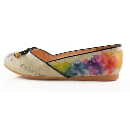 Flamboyant Elephant Ballerinas Shoes OMR7109 (2241842905184)