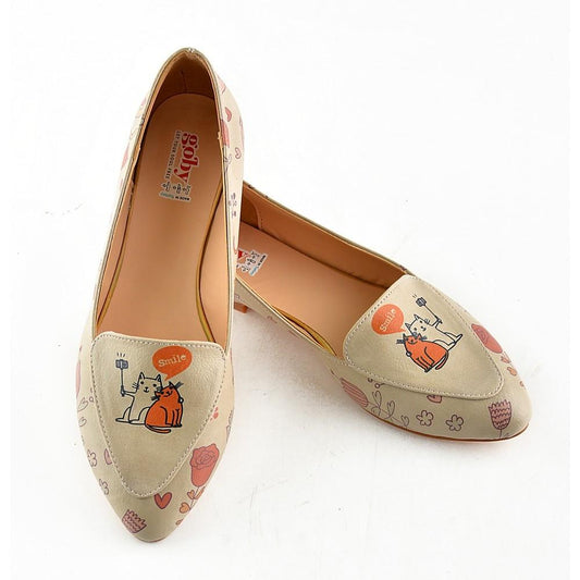 Smiley Kitten Ballerinas Shoes OMR7213 (1421211435104)