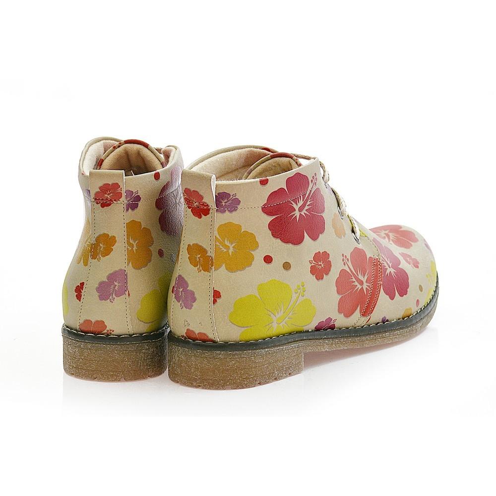Flowers Ankle Boots PH201 (1421214941280)