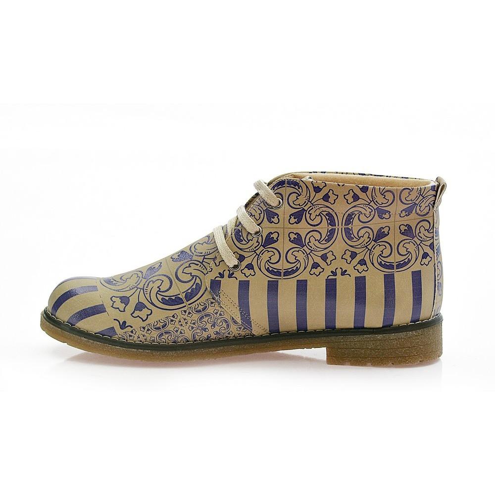 Pattern Ankle Boots PH213 (1421216383072)