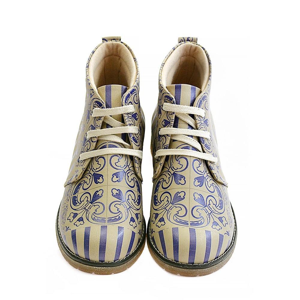 Pattern Ankle Boots PH213 (1421216383072)