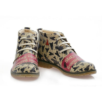 Stay Good and Record Insert Ankle Boots PH214 (1421216612448)