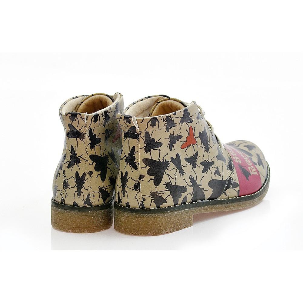 Stay Good and Record Insert Ankle Boots PH214 (1421216612448)