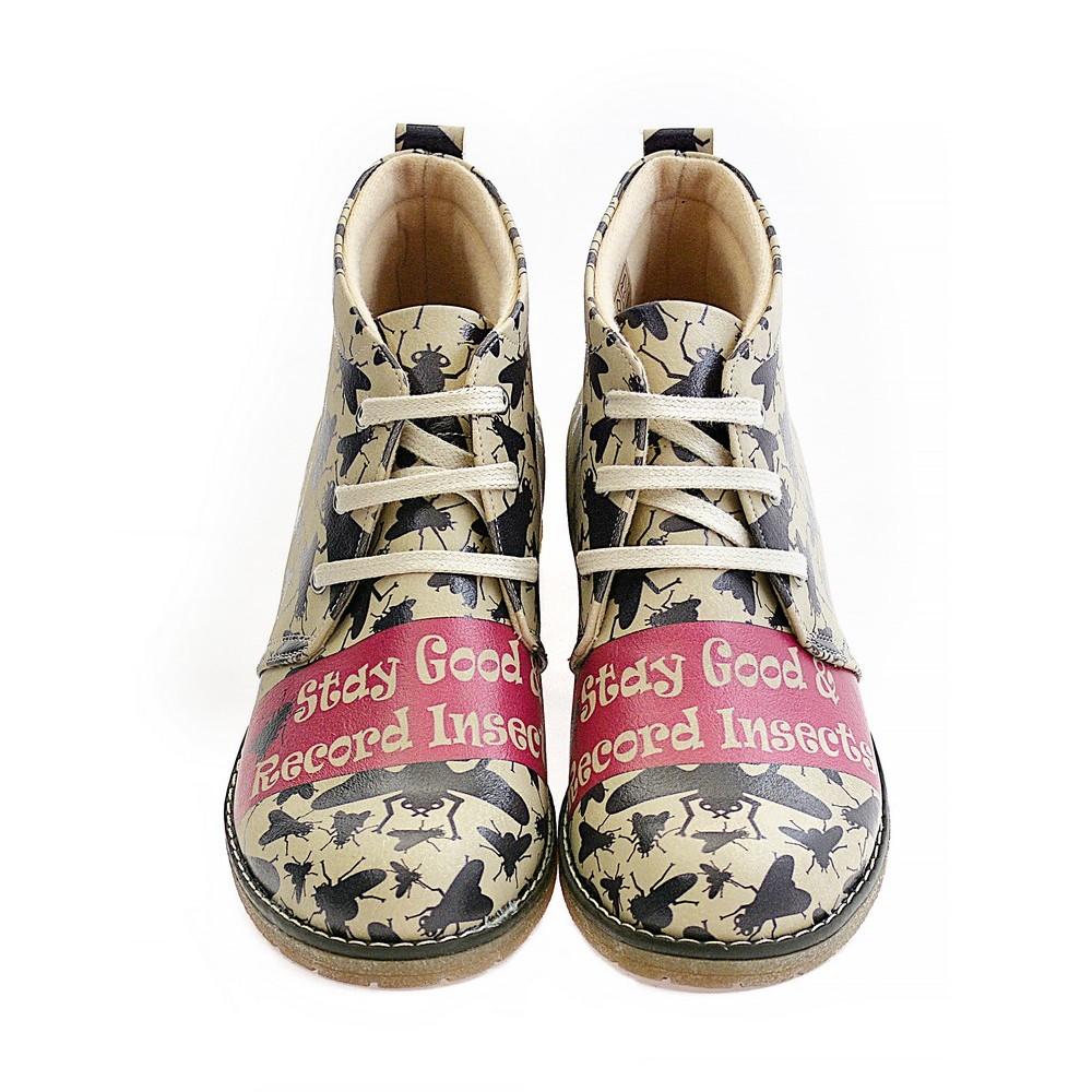 Stay Good and Record Insert Ankle Boots PH214 (1421216612448)