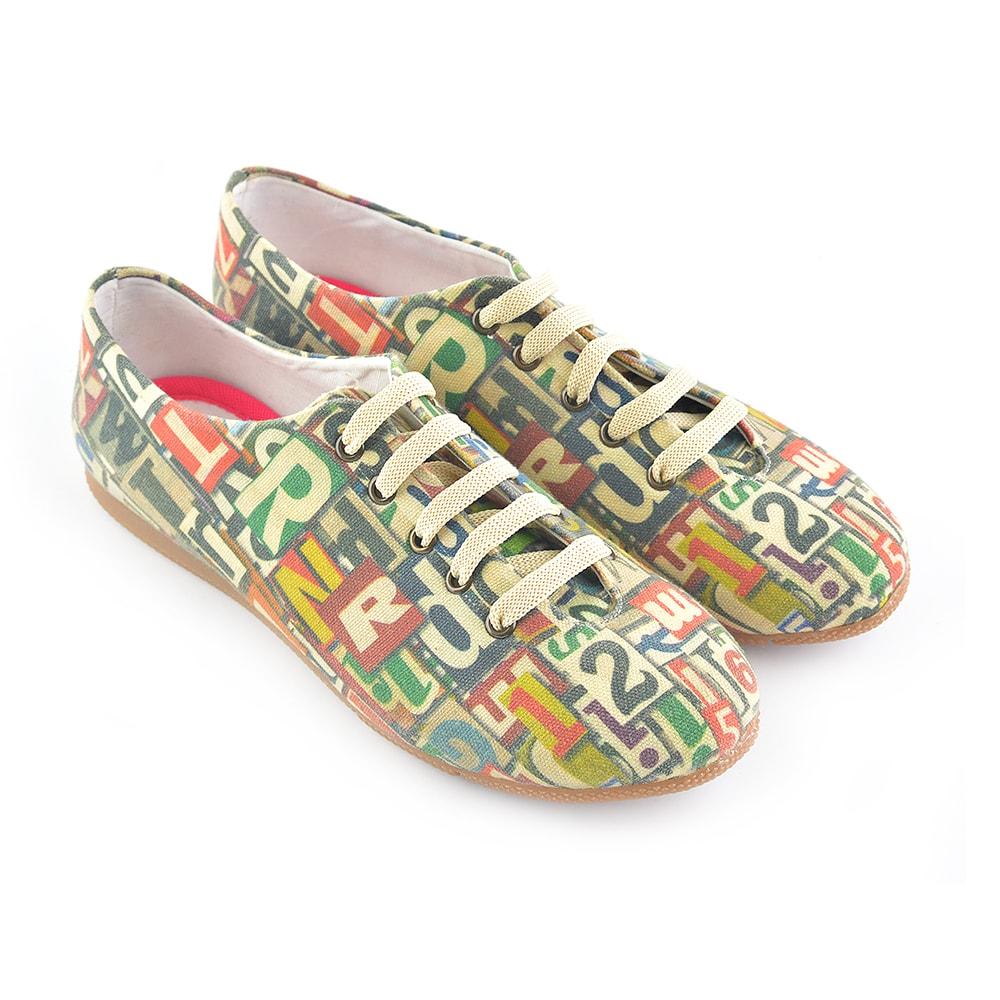 Numbers and Letters Ballerinas Shoes SLV031 (1405828694112)