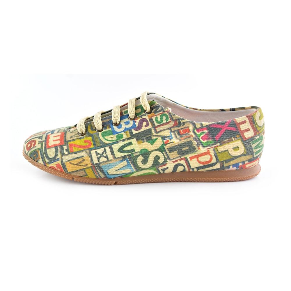 Numbers and Letters Ballerinas Shoes SLV031 (1405828694112)