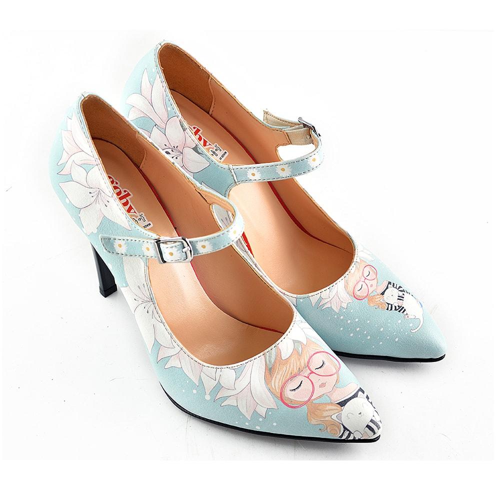 Girl With Glasses Heel Shoes STK101 (1405812899936)