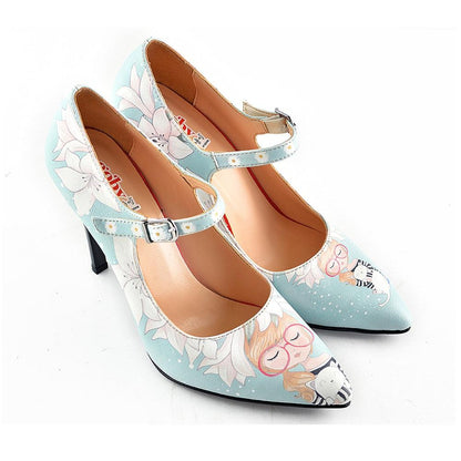 Girl With Glasses Heel Shoes STK101 (1405812899936)