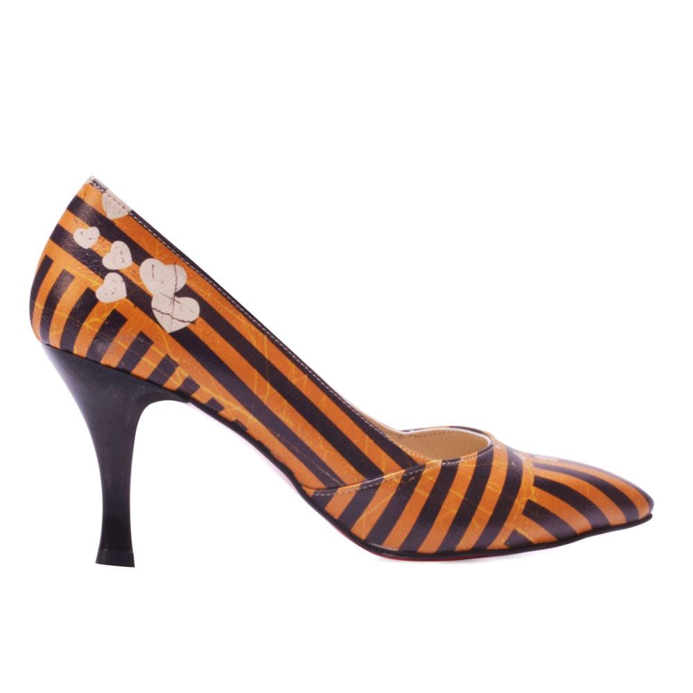Striped Heel Shoes STL3003 (1405813096544)