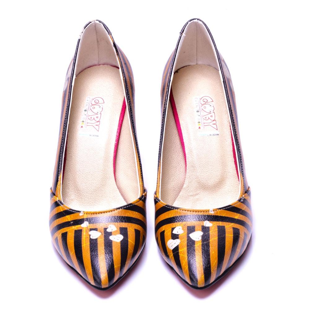 Striped Heel Shoes STL3003 (1405813096544)