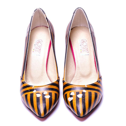 Striped Heel Shoes STL3003 (1405813096544)