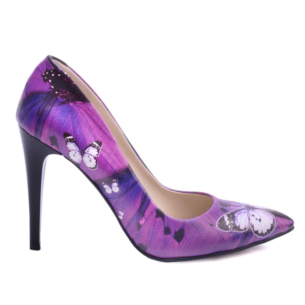 Purple Butterfly Heel Shoes STL4402 (506277396512)