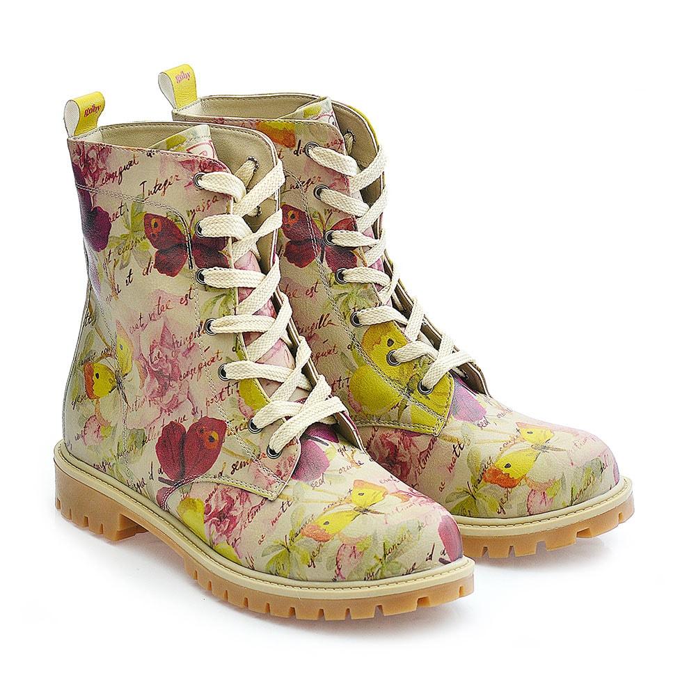 Flowers and Butterfly Long Boots TMB1016 (1405815029856)