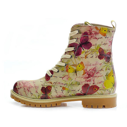 Flowers and Butterfly Long Boots TMB1016 (1405815029856)