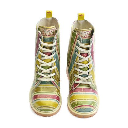 Colored Striped and Snow Crystals Long Boots TMB1022 (1405815259232)