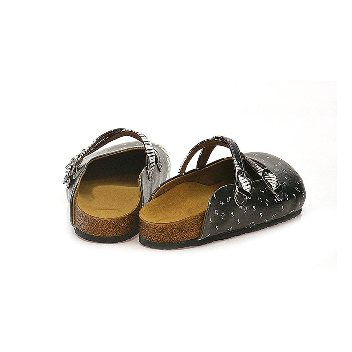 Black Piano Notes Clogs WCAL115 (737673707616)