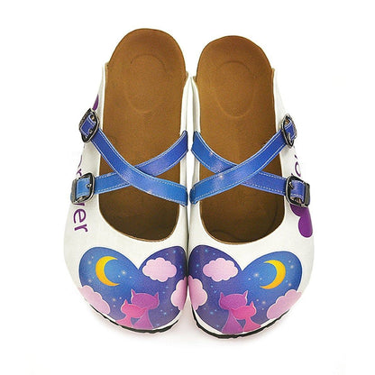 Blue Nighttime Heart Clogs WCAL116 (737673674848)