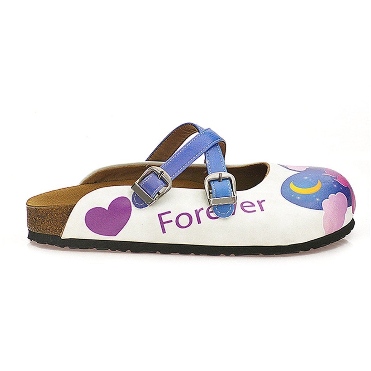 Blue Nighttime Heart Clogs WCAL116 (737673674848)