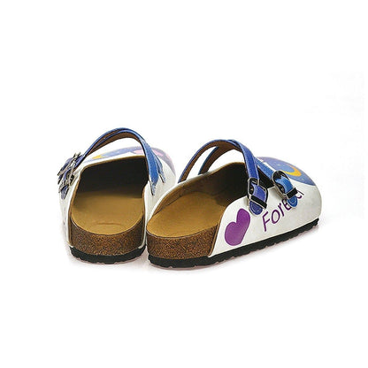 Blue Nighttime Heart Clogs WCAL116 (737673674848)