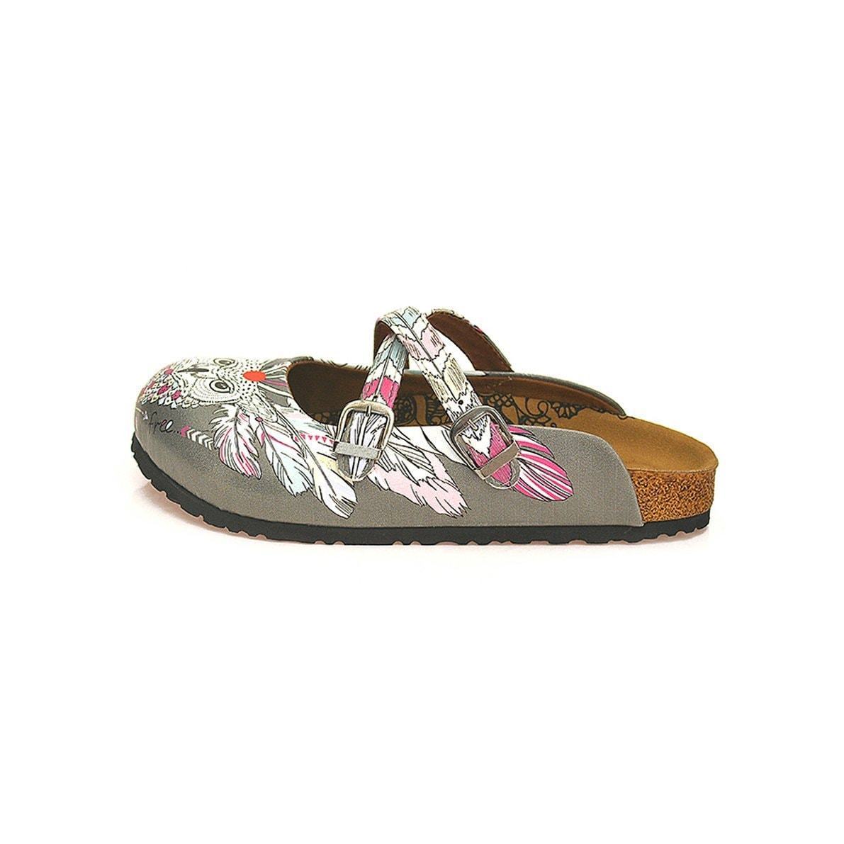 Gray Wild Free Owl Cross-Strap Clogs WCAL133 (737672953952)