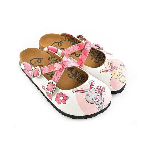 Pink Love Bunnies Clogs WCAL137 (737672429664)