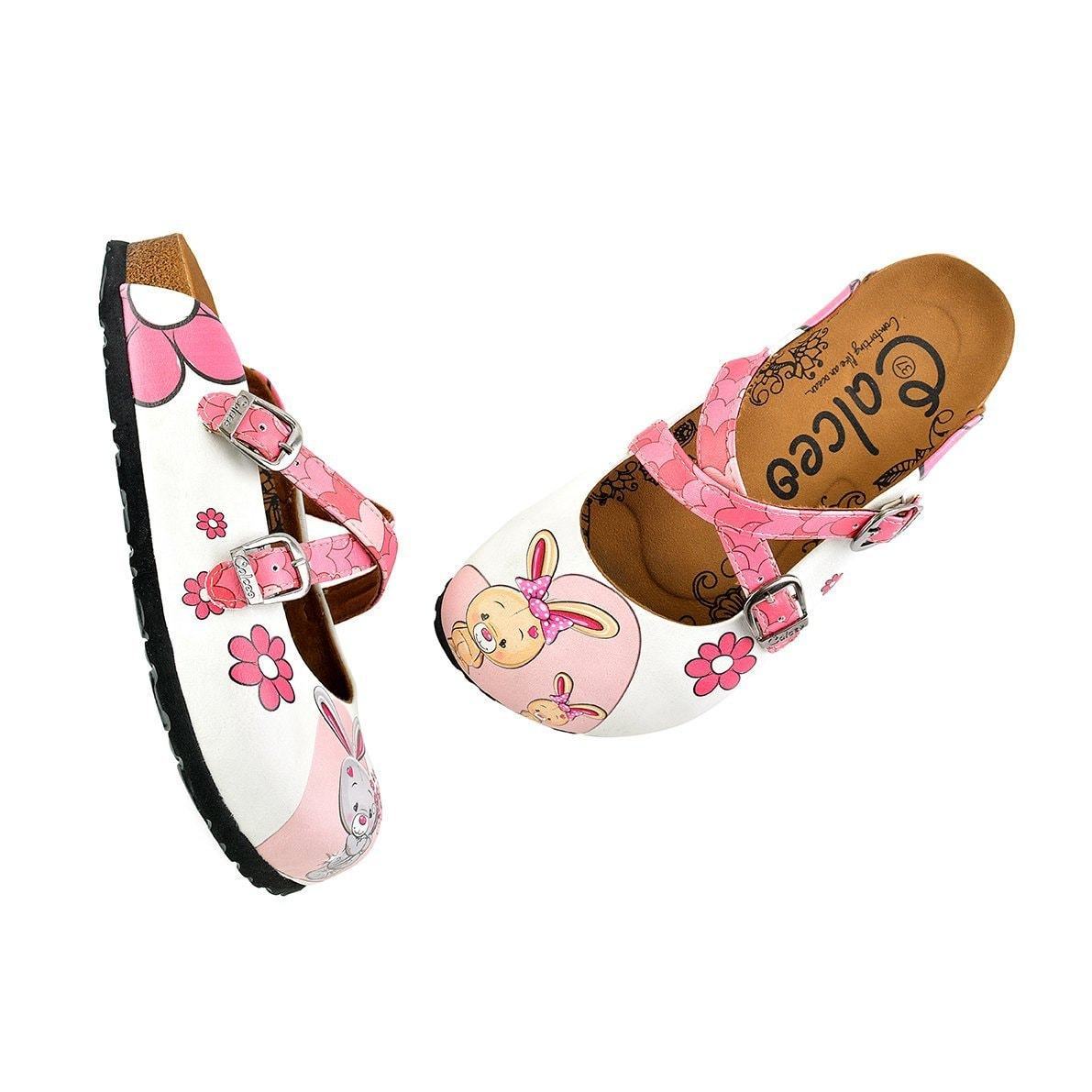 Pink Love Bunnies Clogs WCAL137 (737672429664)