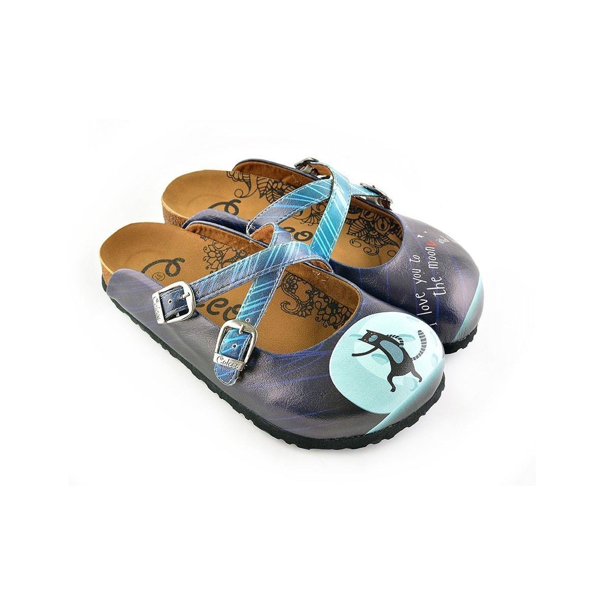 Blue "I Love You To The Moon & Back Clogs WCAL138 (737672200288)