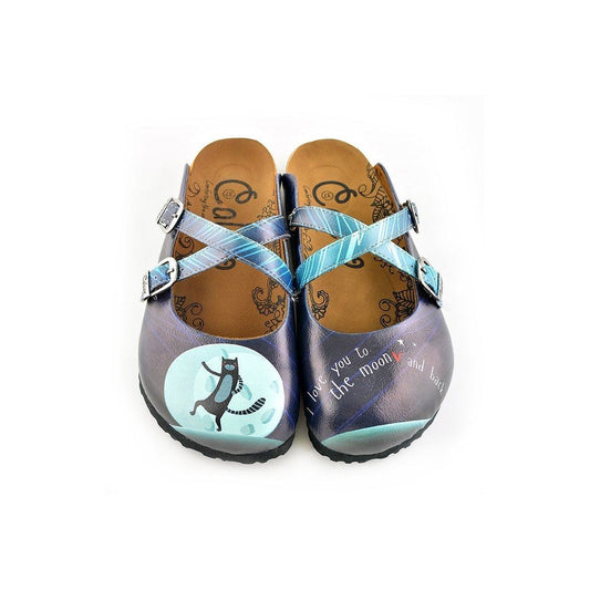 Blue "I Love You To The Moon & Back Clogs WCAL138 (737672200288)