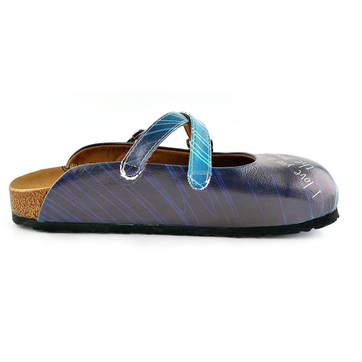 Blue "I Love You To The Moon & Back Clogs WCAL138 (737672200288)